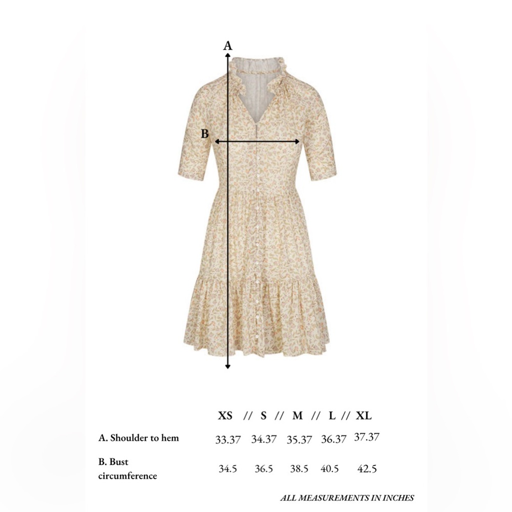 Floral Cream Mini Dress - Picture 6 of 13